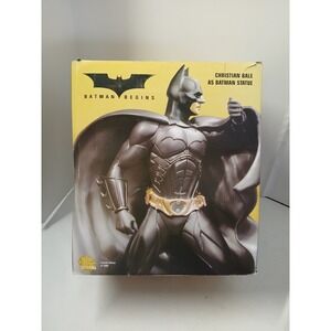 BATMAN BEGINS CHRISTIAN BALE AS BATMAN STATUE DC Direct Limited Open Box New